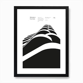 Modern Curves 15, Modern Architecture Design Poster, minimalist interior wall decor Art Print