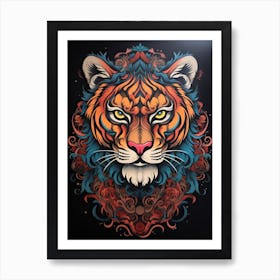 Tiger Art In Symbolism Style 2 Art Print