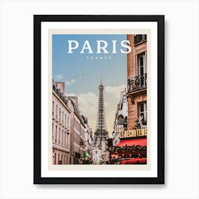 Paris France Travel Poster 2 Art Print