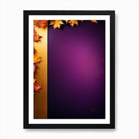 A Gradient Canvas Displaying A Purplish Pink To Gold Splash Against A Lavish Autumn Themed Backgroun (7) Art Print