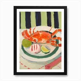 King Crab 2 Italian Still Life Painting Art Print
