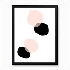 Abstract Pink Black Art Print