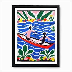 Rowing In The Style Of Matisse 1 Art Print