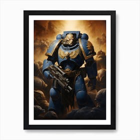 Ultramarine Battle Brother 04 Art Print