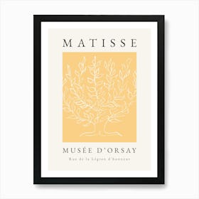 Yellow Matisse Tree Print Art Print