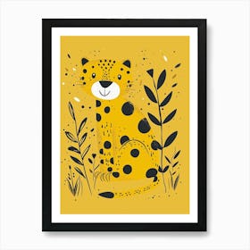 Yellow Jaguar 2 Art Print