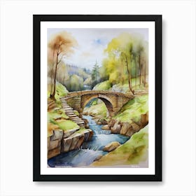 Bridge Over The Stream 1 Art Print