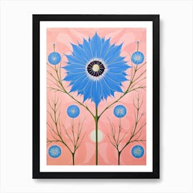 Love In A Mist Nigella 6 Hilma Af Klint Inspired Pastel Flower Painting Art Print