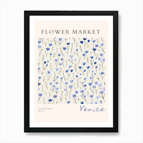 Flower Market Venice Art Print