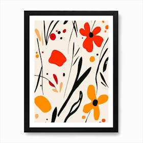 Abstract Floral Pattern 15 Art Print