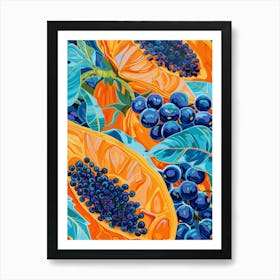 Papaya Painting Art Print