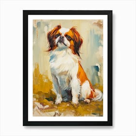 Japanese Chin Acrylic Painting 3 Art Print