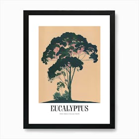 Eucalyptus Tree Colourful Illustration 3 Poster Art Print