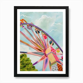 Colorful Ferris Wheel Art Print