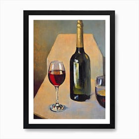 Sauvignon Blanc Oil Painting Cocktail Poster Art Print