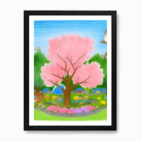 Cherry Blossom Tree 1 Art Print