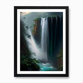 Tumpak Sewu, Indonesia Peaceful Oil Art  (3) Art Print