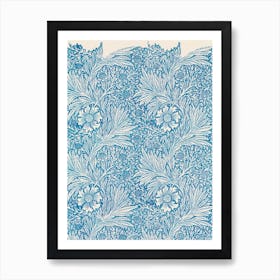 Blue Marigold, William Morris Art Print