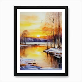 Winter Sunset 11 Art Print