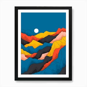 Mountain Fields Art Print