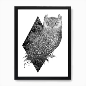 Cosmic Owl Art Print