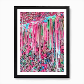 Bubblegum Wall In Seattle Washington Art Print