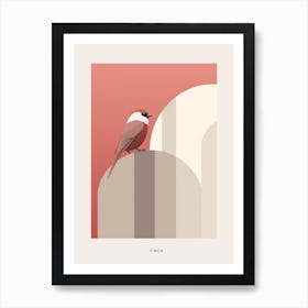 Minimalist Finch 2 Bird Poster Art Print