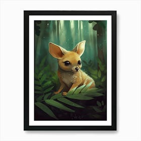 A Cute Joey In The Forest Illustration 1watercolour Art Print