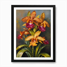 Maxillaria Orchids Oil Painting 1 Art Print