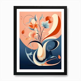 Abstract Flowers In A Vase Art Print