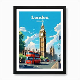 London England Big Ben Travel Art Art Print