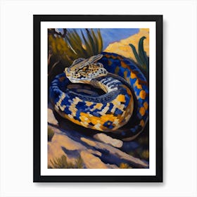 Black Tailed Rattlesnake Painting Art Print