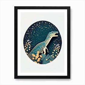 Plateosaurus Terrazzo Style Dinosaur Art Print