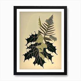 Long Eared Holly Fern Rousseau Inspired Art Print