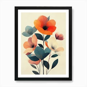 Abstract Flowers 32 Art Print