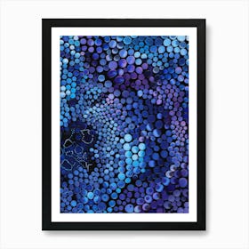 Blue Circles 30 Art Print