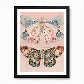 Vintage Butterflies William Morris Style 4 Art Print