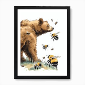 Bumblebee Storybook Illustration 2 Art Print
