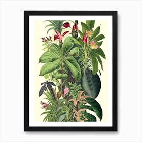 Jungle 3 Botanicals Art Print
