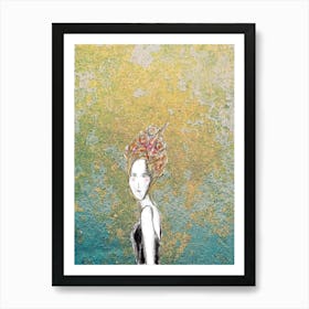 Girl In A Dress Art Print