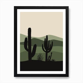 Cactus In The Desert 45 Art Print