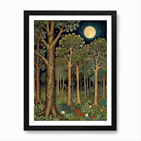 William Morris Forest At Night 24 Art Print