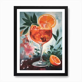 Aperol Spritz Fauvist Painting 2 Art Print