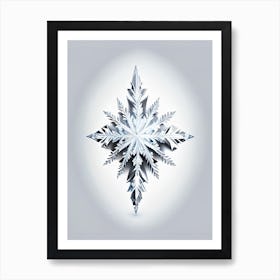 Crystal, Snowflakes, Marker Art 1 Art Print