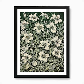 White Flowers Art Print