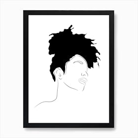 Portrait Of A Woman With Dreadlocks Art Print