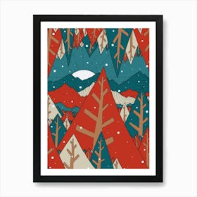 Snowing Lands Art Print