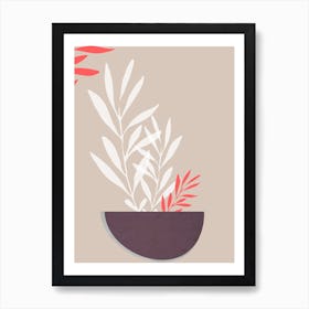 Coral Floral Art Print