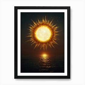 Sun Rising Over The Ocean Art Print