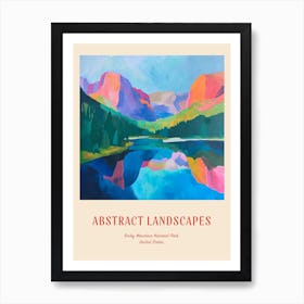 Colourful Abstract Rocky Mountain National Park Usa 2 Poster Art Print